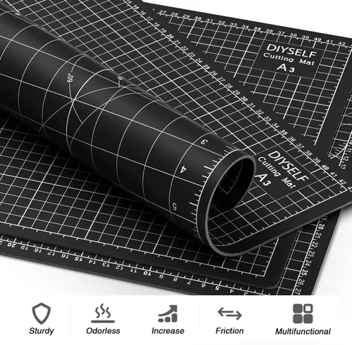 Miniatura 8 de DIYSELF Alfombrilla de corte de 9 x 12 pulgadas, alfombrillas de corte para manualidades, alfombrillas de corte autorreparables A4, alfombrilla