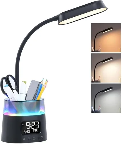 Lámpara de escritorio LED con soporte para bolígrafo para niño