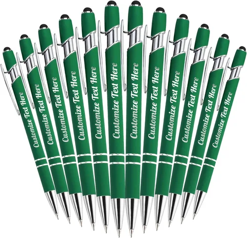 Miniatura 114 de Hasta 500 bolígrafos personalizados a granel con logotipo de mensaje de nombre comercial, bolígrafos grabados personalizados con lápiz óptico