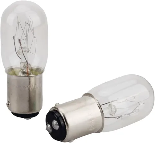 Miniatura 5 de (2 unidades) Bombillas transparentes tipo empuje para Kenmore Singer Janome Otra bombilla de máquina de coser estilo antiguo 15W 120V