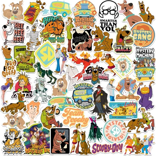 Miniatura 7 de Scooby-Doo! Paquete variado de calcomanías – 100 unidades troqueladas grandes calcomanías de vinilo de lujo para laptop, botella de agua, álbumes