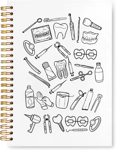 Miniatura 22 de Cuaderno de regalos para dentistas, asistente de higienista dental, regalos de oficina para mujeres, cuaderno de tapa dura en espiral de 5.5 x 8.3