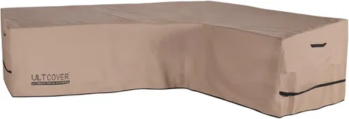 ULTCOVER Funda impermeable para sofá de patio en forma de L y orientación derecha, para muebles modulares de 6 plazas, 110 pulgadas de ancho marrón