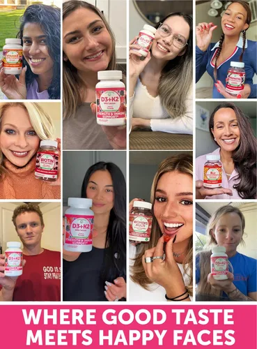 Miniatura 4 de Lunakai Gomitas de vitamina D3 K2 hechas en Estados Unidos con calcio – Suplemento vegano diario 3 en 1 para apoyo óseo e inmunológico para mujeres