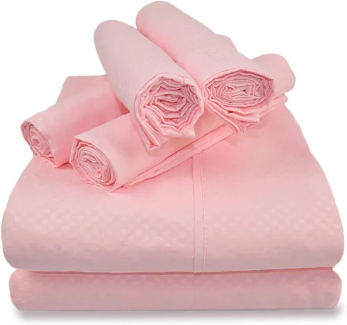 Miniatura 14 de Victoria Valenti - Juego de sábanas en relieve con 4 fundas de almohada, doble cepillado y ultra suave con bolsillos profundos para colchón extra