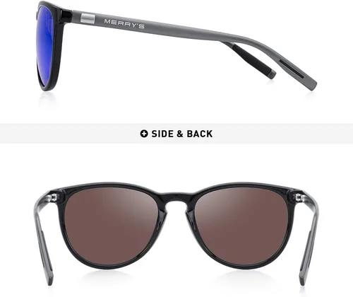 Miniatura 4 de MERRYS Polarized Sunglasses for Women Men Vintage Retro Classic Round Frame Aluminum Legs S8288