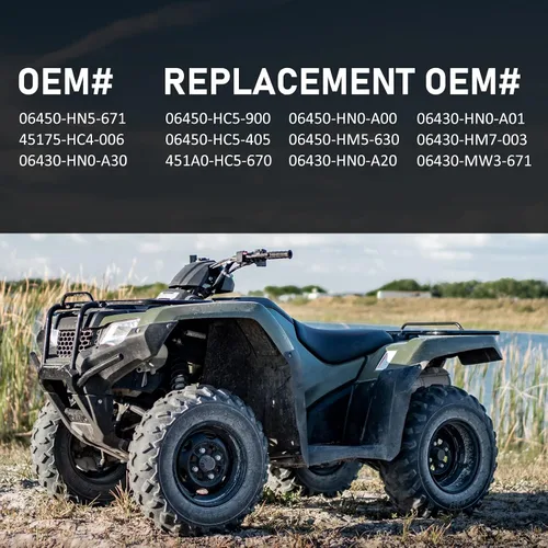 Miniatura 6 de Kit de zapatas de freno delanteras y traseras para Honda Foreman 400 Foreman 450 Rancher 350 Rancher 400, OEM# 06450-HN5-671 45175-HC4-006