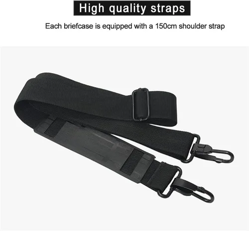 Miniatura 9 de Maletines grandes para hombres bolsa de lona de 15.6 pulgadas 17 pulgadas 19 pulgadas portátil caso trabajo bolsas oficina mensajero
