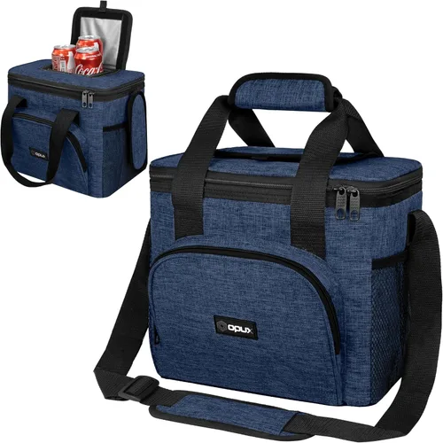 Miniatura 16 de OPUX Bolsa térmica suave, térmica y plegable con aislamiento térmico para hombres, trabajo, campamento, playa, viajes, portátil, suave, a prueba