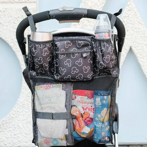 Miniatura 5 de Disney Baby by J.L. Childress Cups 'N Cargo - Organizador para cochecito con portavasos, bolsa de accesorios para cochecito, esencial de viaje