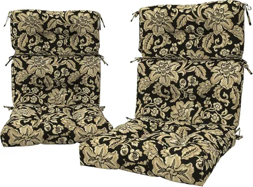 Miniatura 17 de LVTXIII Paquete de 2 cojines para sillas de respaldo alto para exteriores, 44 x 20 x 4 pulgadas, juego de cojines de patio al aire libre con lazos