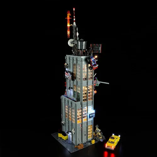 Miniatura 5 de RC con kit de luz LED de sonido compatible con Lego 76178, kit de iluminación de construcción para el modelo de bloques de construcción