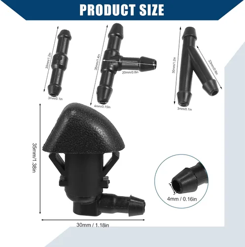Miniatura 5 de N.º 76810-SZA-A01ZA - Kit de boquillas de limpiaparabrisas para Honda Pilot 2009-2012 2014 2015/Boquillas de pulverización para parabrisas