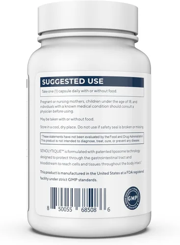 Miniatura 2 de Renue By Science Senolytique Senolytic Supplements 60 cápsulas con fisetina (35 mg) quercetina (78 mg) y espermidina (3 mg) por porción Fórmula