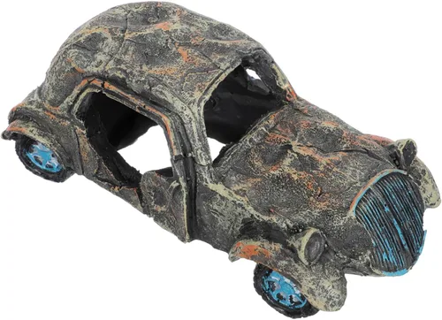 Abaodam Decoración de pecera para acuario de resina, adorno de automóvil, decoración de restos de coche para escritorio, acuario, accesorios de