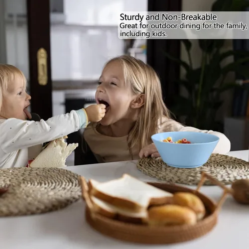 Miniatura 2 de Tazones de cereales de 32 onzas, cuencos de fibra de paja de trigo irrompible, cuencos de cocina ligeros aptos para microondas y lavavajillas