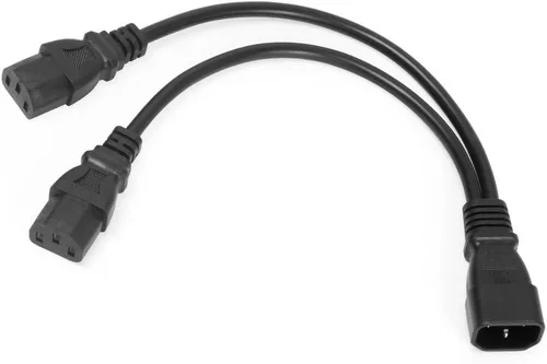 Miniatura 6 de Paquete de 2 cables de cable adaptador de corriente C14 a 2 x C13 para servidor UPS