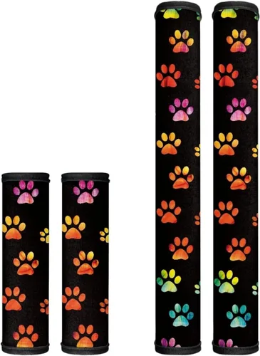 Miniatura 10 de Juego de 4 fundas protectoras de repuesto para manija de puerta de refrigerador con temática de té de la tarde para microondas, horno, refrigerador