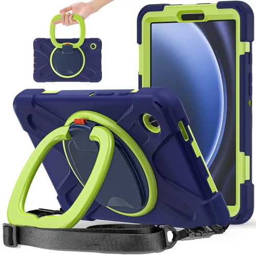 Miniatura 54 de 360 Rotation Case for Galaxy Tab ActivePro/Tab Active4 Pro/Active 5 Pro 10.1" Sturdy Cover Rotate Ring Stand Shoulder Carrying Strap Hand Strap