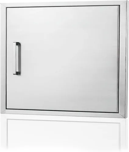 Miniatura 20 de Puerta de cocina para exteriores, 18 pulgadas de ancho x 21 pulgadas de alto, panel de puerta de doble pared de acero inoxidable, parrilla de una