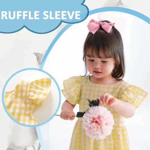 Miniatura 5 de Zanie Kids Vestidos de Pascua para niñas, vestido de verano para niñas, ropa de juego, trajes de fotos familiares