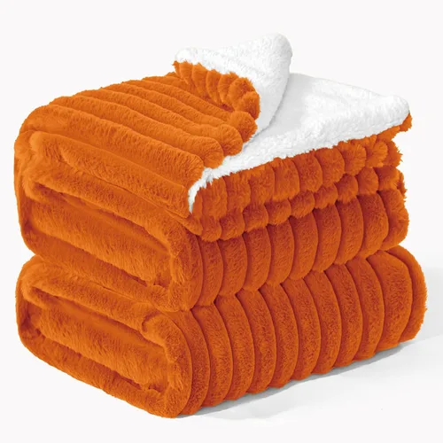 Miniatura 33 de INFIIXSO Manta de forro polar Sherpa tamaño Queen – Forro polar a rayas súper suave y cálido, acogedora manta de cama grande de felpa mullida