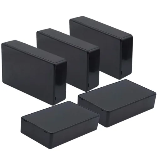 Miniatura 9 de Zulkit 12 cajas de proyecto de plástico ABS para proyectos eléctricos, caja de conexiones de energía, color negro, 1.97 x 1.10 x 0.59 pulgadas