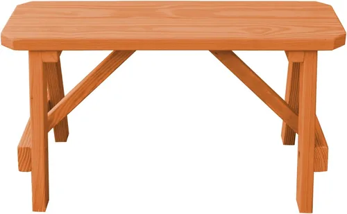 Miniatura 47 de Furniture Barn USA Banco tradicional de pino tratado a presión de 2 pies, tinte de cedro