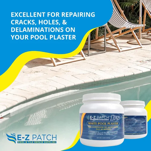 Miniatura 3 de E-Z Patch 1 Kit de reparación de yeso blanco para piscina, 3 libras (cobertura: 1.5 pies cuadrados)