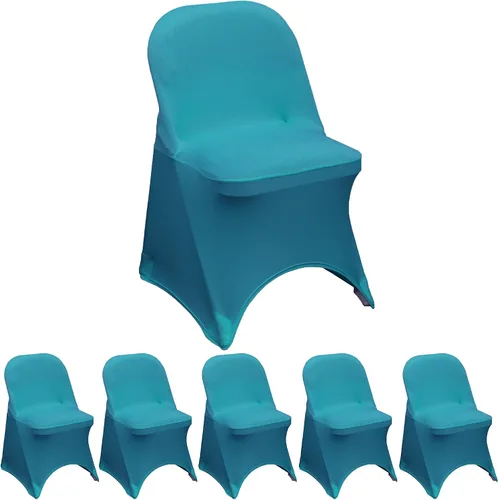 Miniatura 30 de YOUR CHAIR COVERS - Funda para silla plegable de elastano azul claro - Funda de cojín tapizada plegable elástica ajustable extraíble lavable