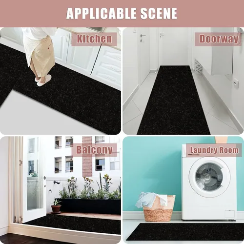 Miniatura 7 de Alfombra de Pasillo 3 pies x 7 pies, Alfombras de Pasillo, Alfombras de Área para Pasillo Cocina Entrada Dormitorio Interior/Exterior con Respaldo