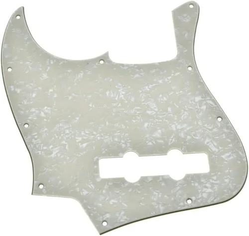 Miniatura 11 de KAISH Lefty 4 cuerdas J Bass estilo Golpeador zurdo Bass Pick Guard Scrach Plate para USA/México Jazz J Bass Negro 3 capas