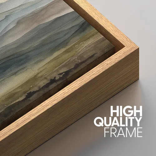 Miniatura 479 de SIGNWIN Lienzo enmarcado para pared, arte con pinceladas de flujo neutro en tonos beige abstractos, ilustraciones, arte moderno, decorativo