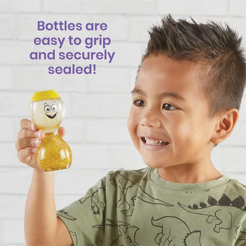 Miniatura 10 de hand2mind Botellas sensoriales de expresa tus sentimientos: emociones primarias, juguetes sensoriales para niños pequeños, juguetes silenciosos