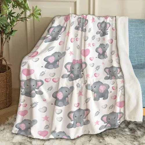 Miniatura 49 de Manta de bebé personalizada con nombre, manta personalizada con nombre de elefante, regalos para recién nacidos, mantas súper suaves para cama