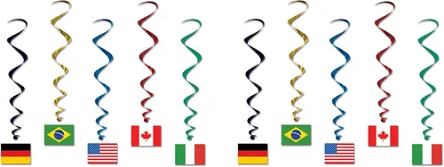 Miniatura 7 de Remolinos de bandera internacional (5/paquete)
