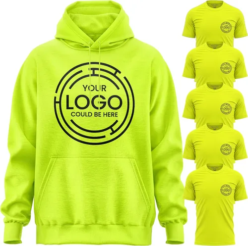 Miniatura 3 de Camisas de trabajo para hombre, paquete de 5, 1 sudadera, uniformes de trabajo personalizados Hi Vis, alta visibilidad, camisas personalizadas