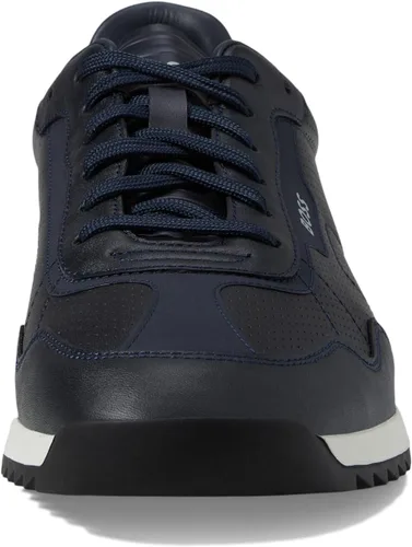 Miniatura 6 de HUGO BOSS Zapatillas Zayn de malla de cuero de perfil bajo para hombre