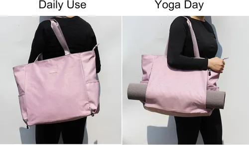 Miniatura 4 de Bolsa para esterilla de yoga ESVAN, bolsa de mano para yoga, bandolera para esterilla de yoga, bolsa de transporte para oficina, yoga, pilates
