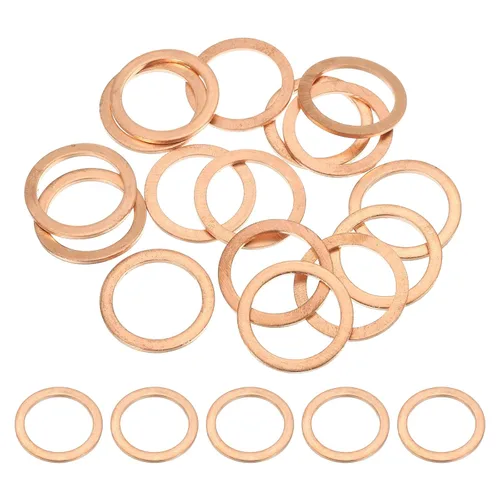 Miniatura 33 de PATIKIL Anilla de arandela de cobre M4, 25 piezas, 4mm ID 8mm OD 1mm de espesor, arandela plana métrica de sello de cobre para tornillos, pernos