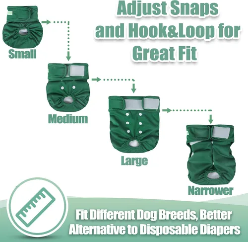 Miniatura 4 de wegreeco Pañales lavables para perros hembra (paquete de 3)
