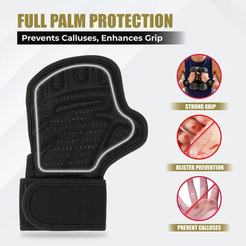 Miniatura 3 de Guantes de levantamiento de peso acolchados de neopreno Glaring Way para hombres y mujeres - Guantes de entrenamiento ventilados para atletas