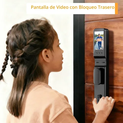 Miniatura 8 de EIYSIE Cerradura inteligente con cámara y timbre de video, cerradura de puerta de entrada sin llave 8 en 1 con teclado, cerrojo inteligente