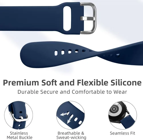 Miniatura 2 de DaQin Paquete de 10 correas compatibles con Samsung Galaxy Watch 7/6/5/4 1.575 in 1.732 in/Watch 6 Classic 1.693 in 1.850 in/Watch 5 Pro 1.772