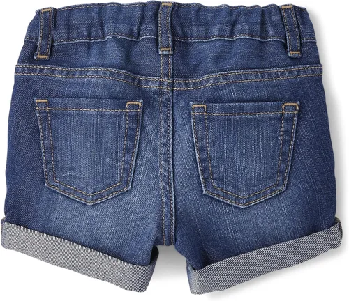 Miniatura 5 de The Children's Place Paquete de 3 pantalones cortos de mezclilla para bebés y niñas pequeñas