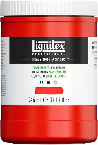 Miniatura 119 de Liquitex Pintura Acrílica Profesional de Cuerpo Pesado, Tubo de 2 oz (59ml), Rojo Fluorescente