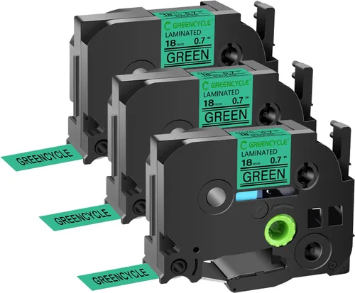Miniatura 14 de GREENCYCLE Compatible para cinta de etiqueta Brother P-Touch TZe-111 TZe-211 TZe-315 6mm 0.23" laminada TZe TZ 1/4 pulgada negra sobre claro/blanco