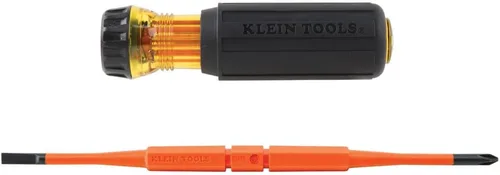 Miniatura 13 de Klein Tools 32288 Destornillador aislado, juego de destornilladores 8 en 1 con cuchillas intercambiables, 3 Phillips, 3 puntas ranuradas y 2 puntas