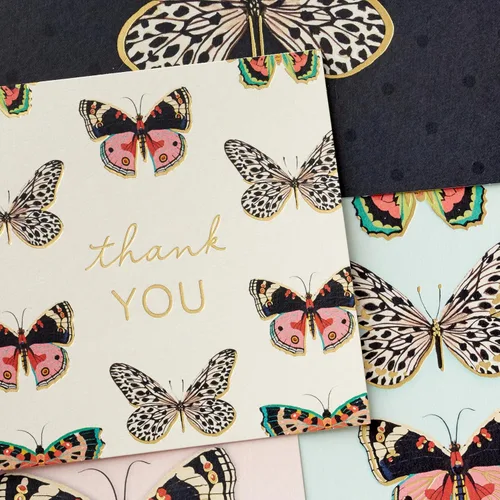 Miniatura 5 de Hallmark Surtido de tarjetas de mariposa (24 tarjetas en blanco con sobres) Thank You, Breathe, Hello