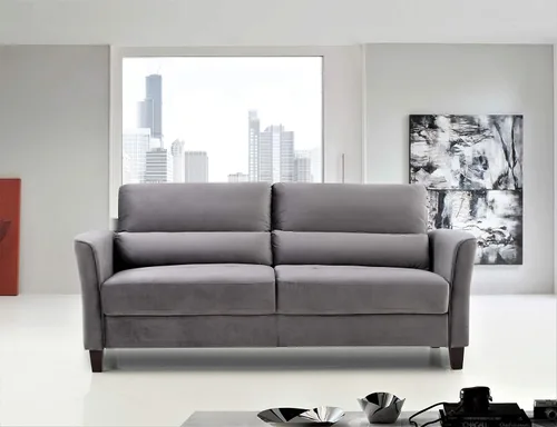 Miniatura 9 de Container Furniture Direct Stoughton - Sofá biplaza tapizado moderno de mediados de siglo con brazos inclinados para sala de estar, 57.88 pulgadas